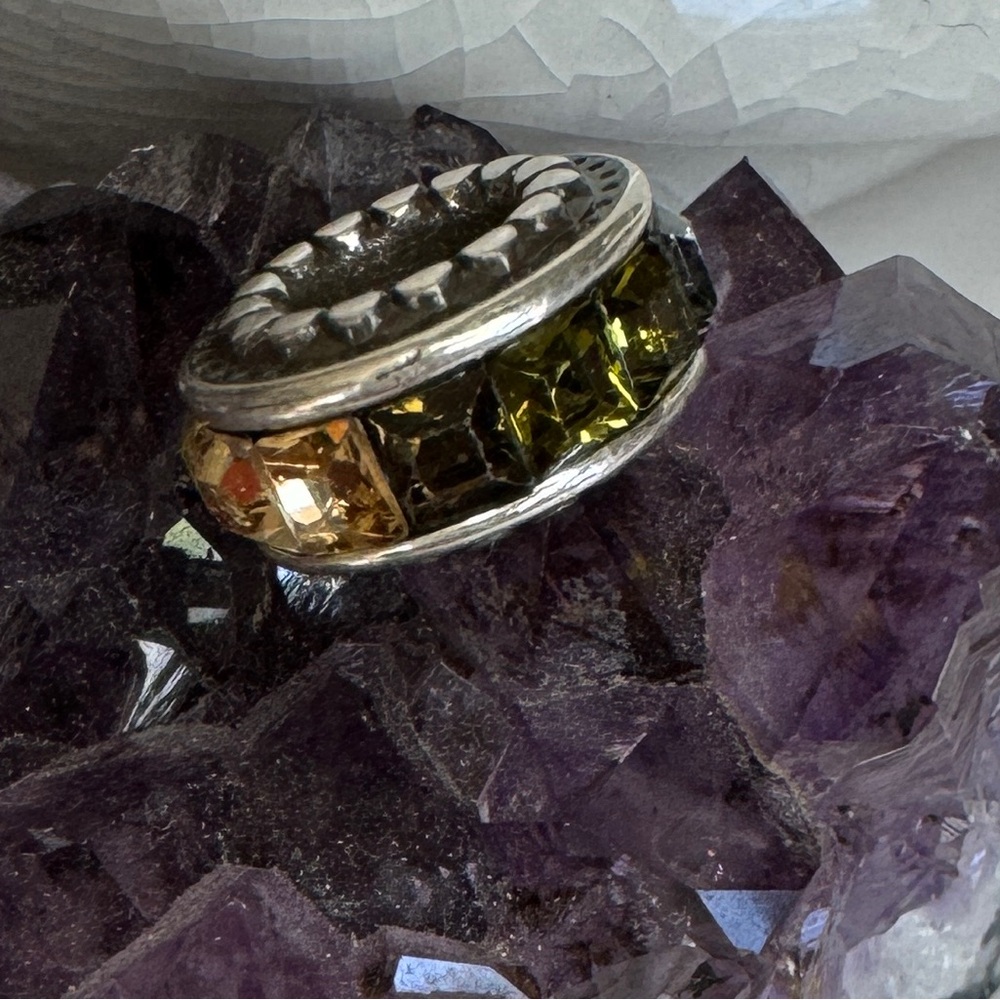 Brighton Green crystal halo bead
